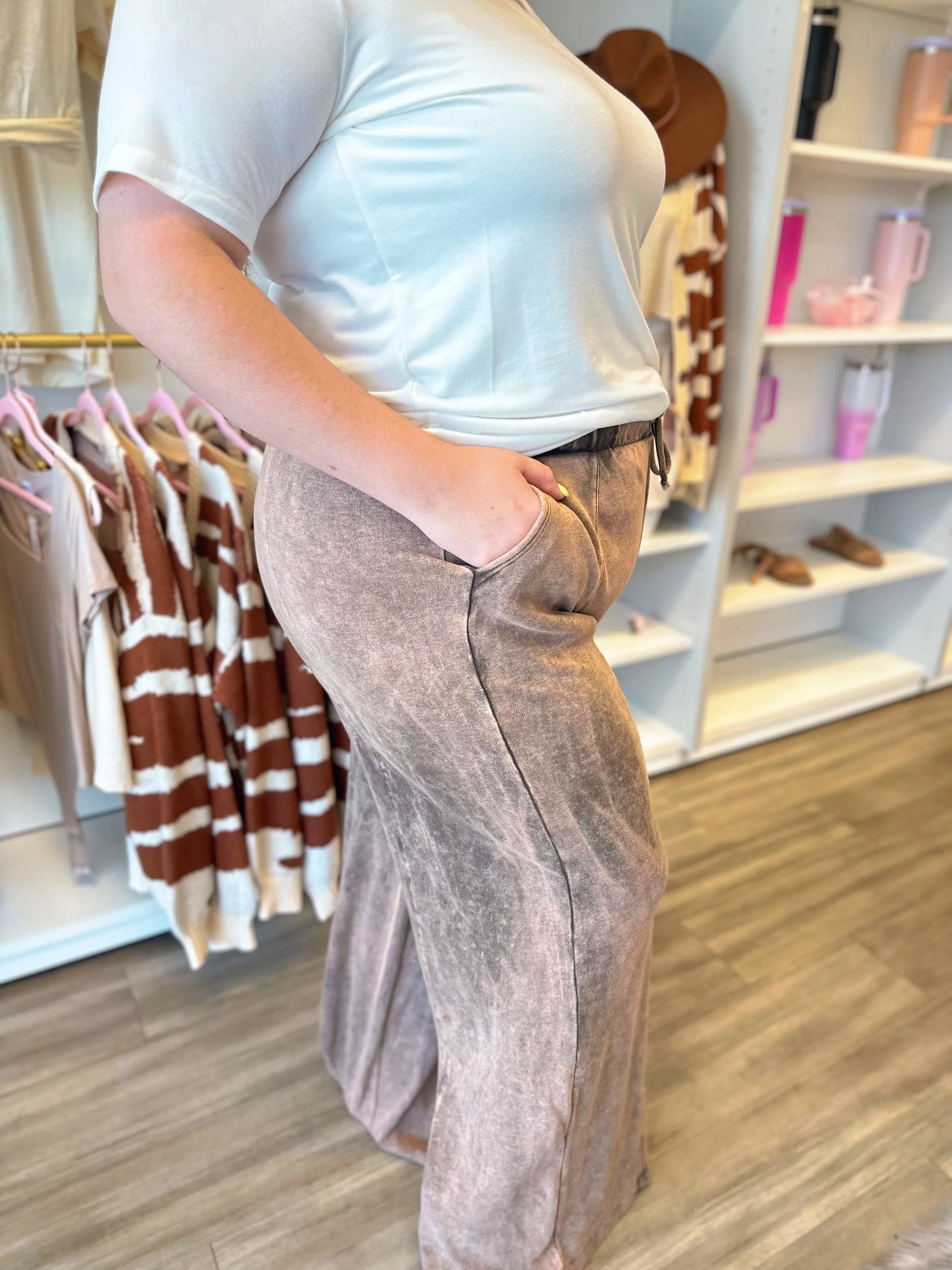 Cool Girl Acid Wash Wide Leg Pants