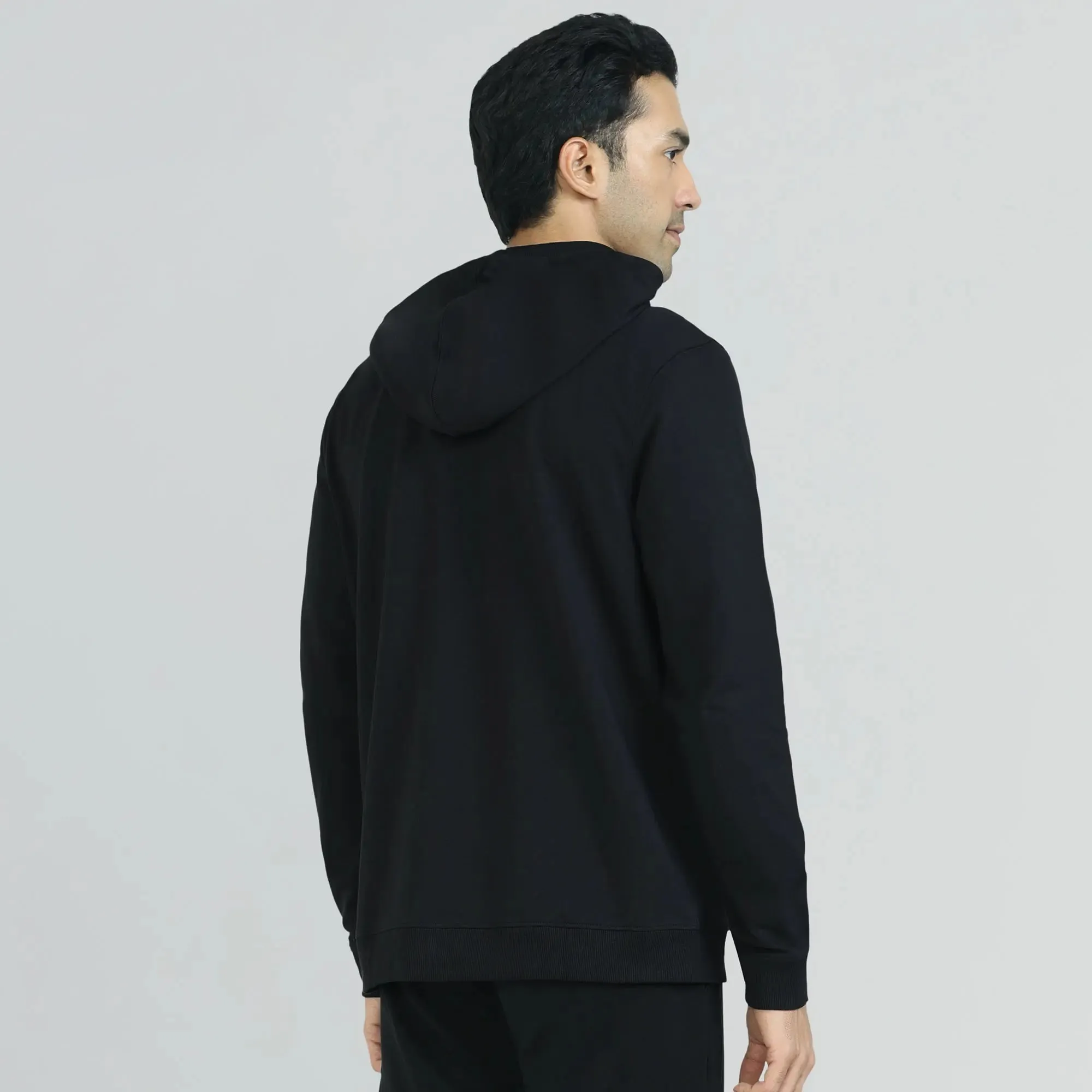 Cruze French Terry Cotton Hoodie Jackets Pitch Black