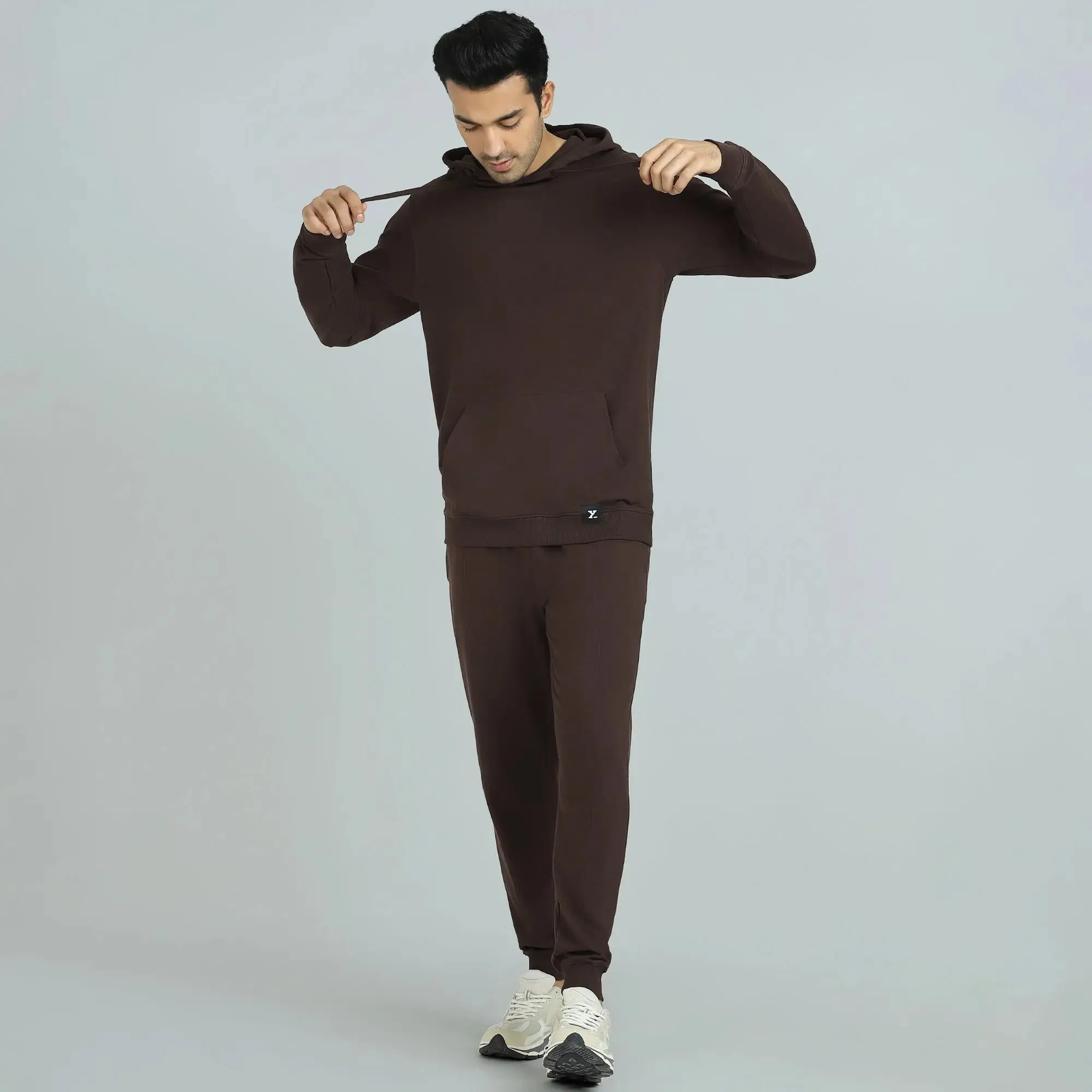 Cruze French Terry Cotton Hoodies Malt Brown