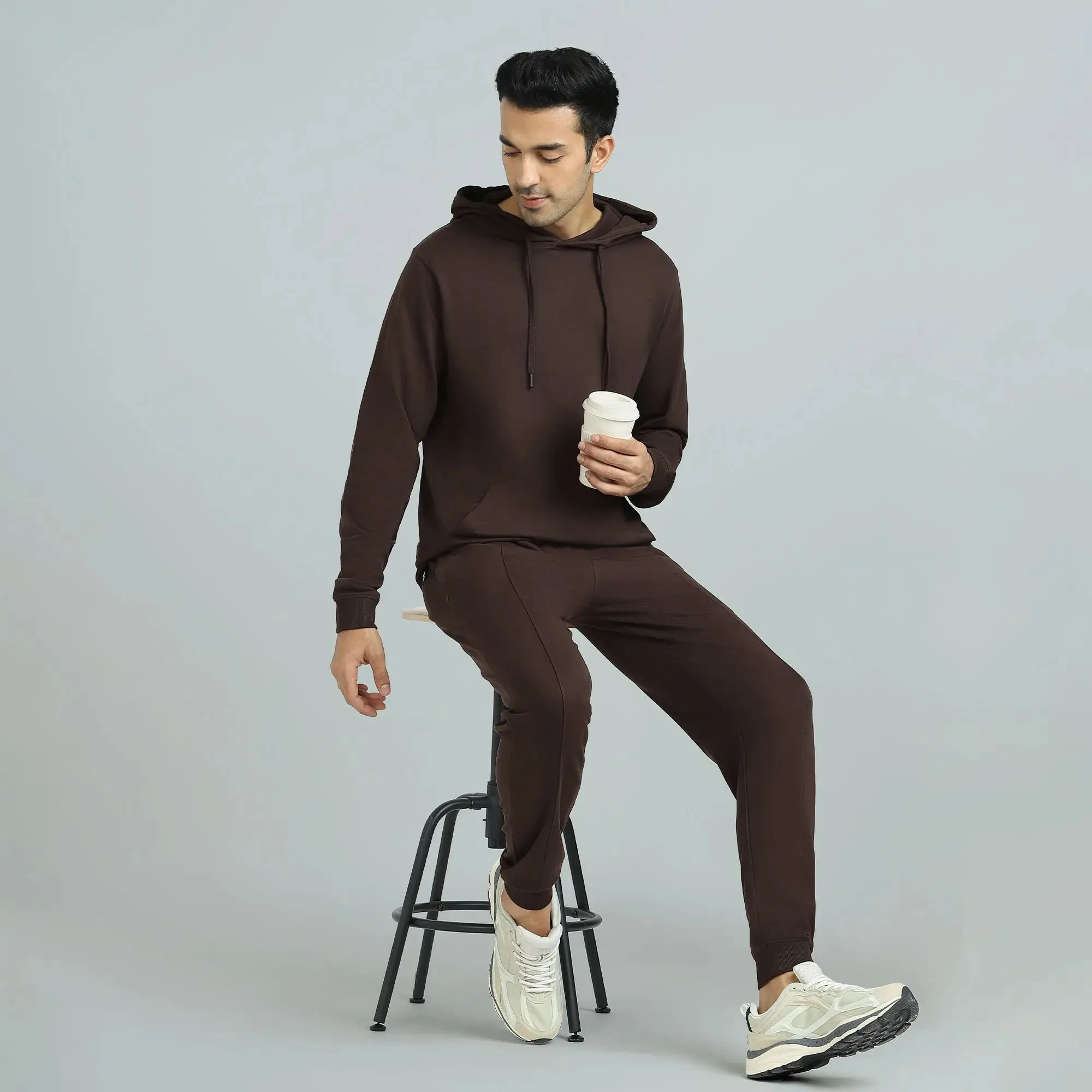 Cruze French Terry Cotton Hoodies Malt Brown