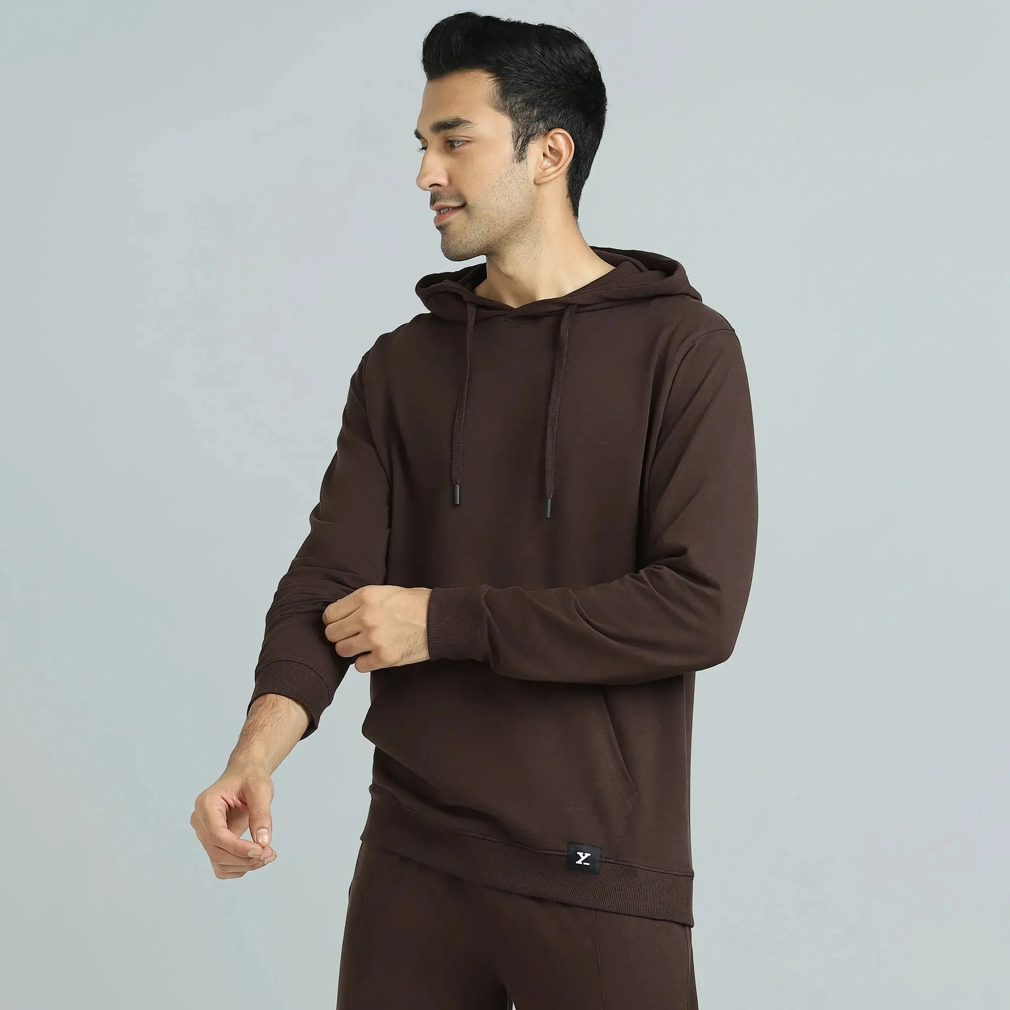 Cruze French Terry Cotton Hoodies Malt Brown