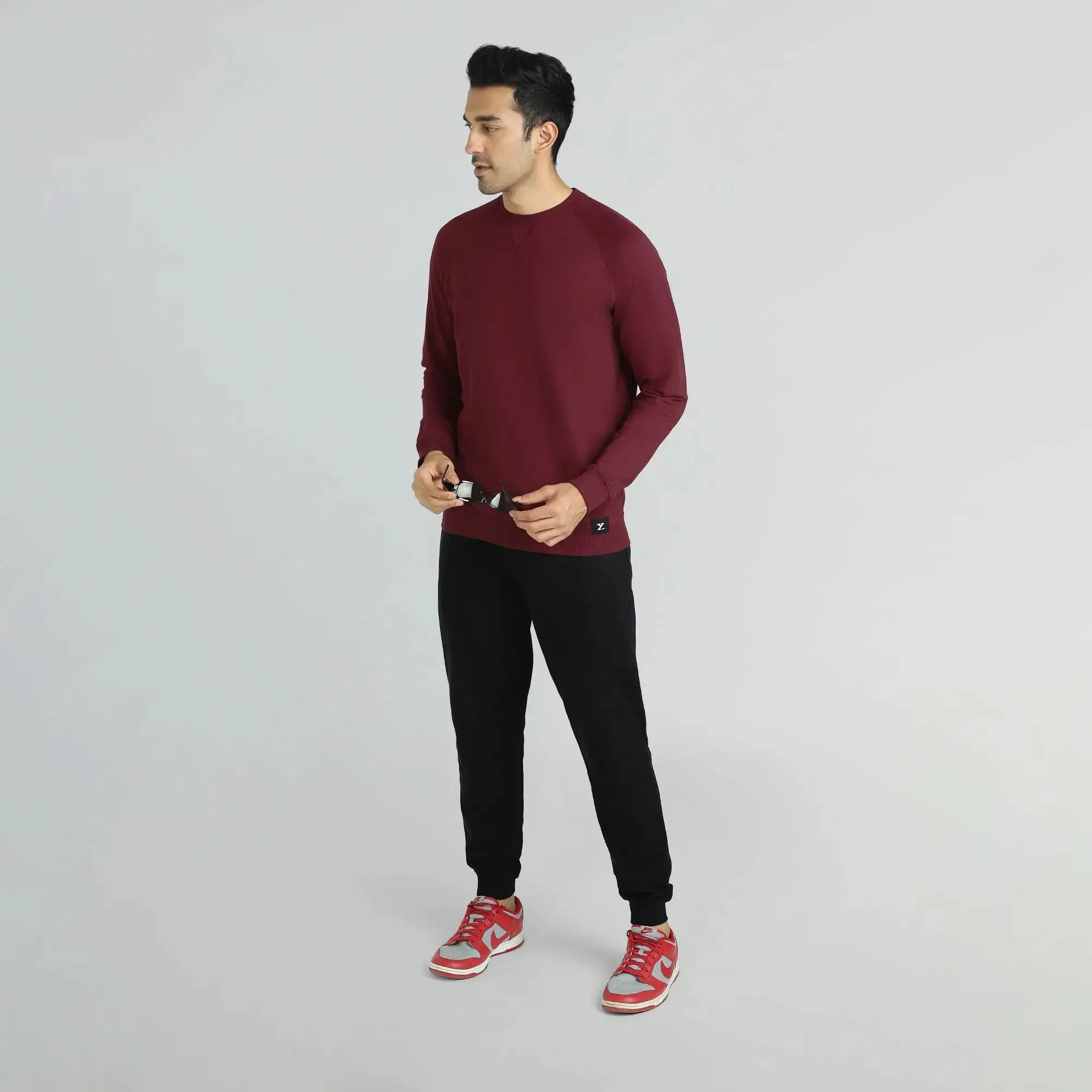Cruze French Terry Cotton Sweatshirts Auburn Red