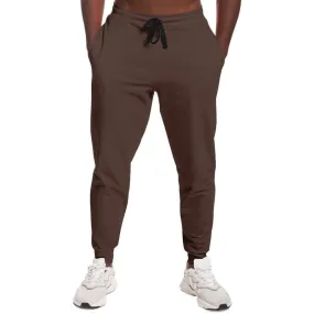 Dark Red Brown Joggers | Unisex | with PLUS sizes | Dark Pale Pastel Red Brown | C0M30Y30K80