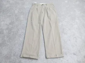 Dockers Mens Straight Leg Dress Pant Relaxed Fit Mid Rise Beige Size W30XL30