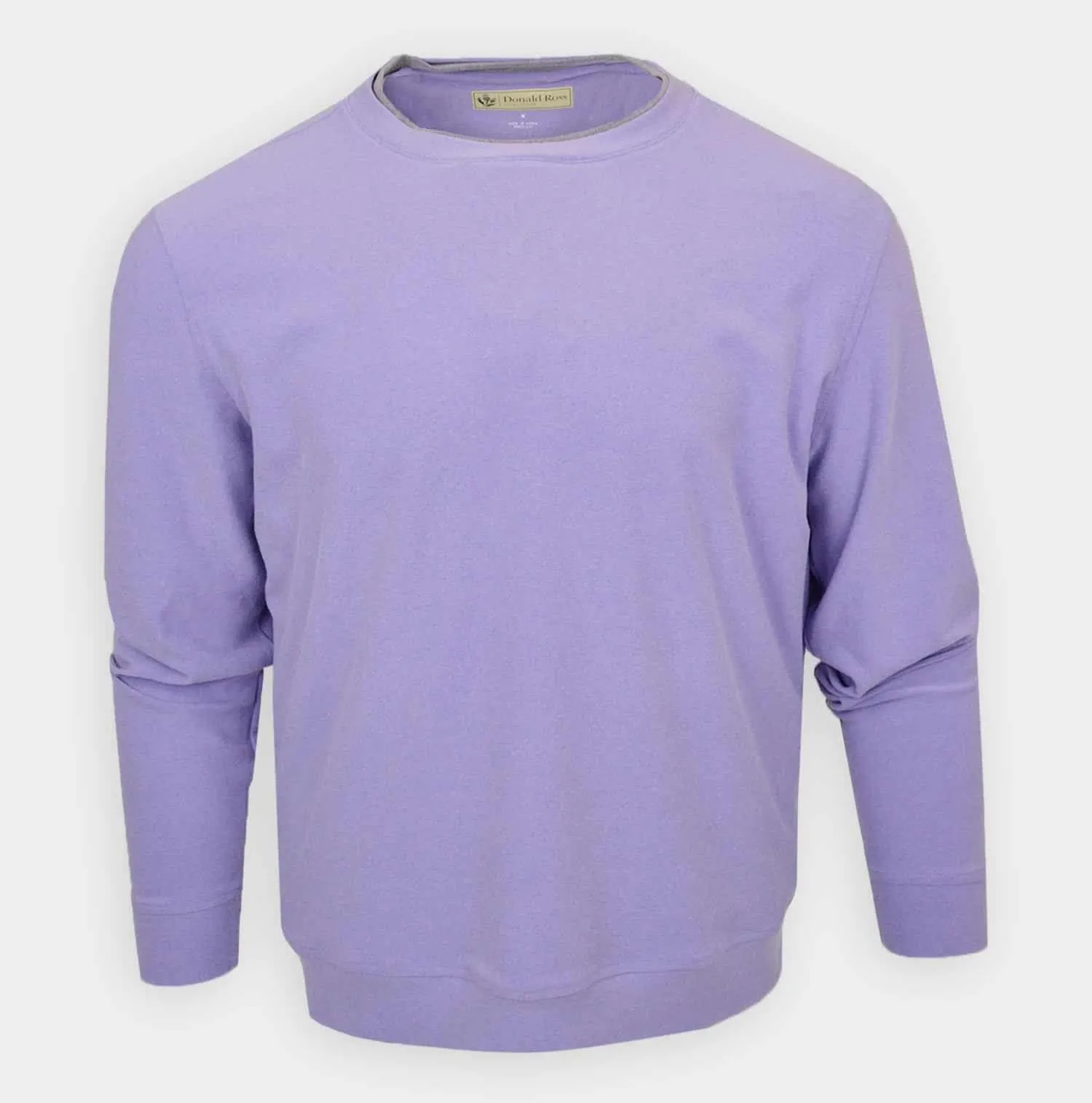 Donald Ross Mens Classic Fit Super Golf Performance Fleece Pullover  - HEATHER/LILAC