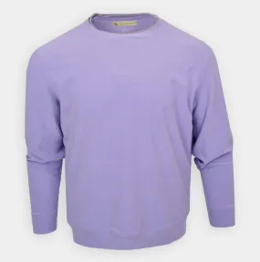 Donald Ross Mens Classic Fit Super Golf Performance Fleece Pullover  - HEATHER/LILAC
