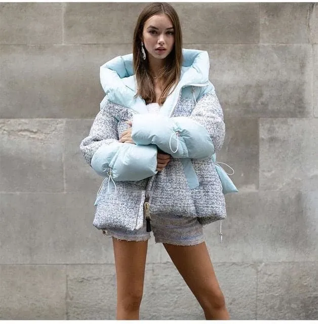 DressBetty - Fluffy Woolen Down Oversized Thicker Warm Coat