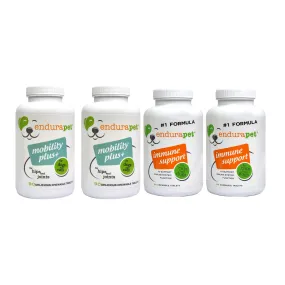 endurapet® Mobility Plus (2) and Immune Support (2) pack for Cats and Dogs