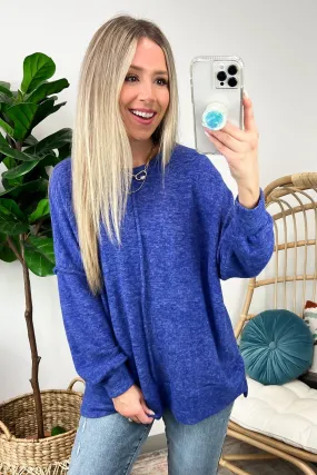 Esmeray Melange Knit Exposed Seam Pullover - FINAL SALE