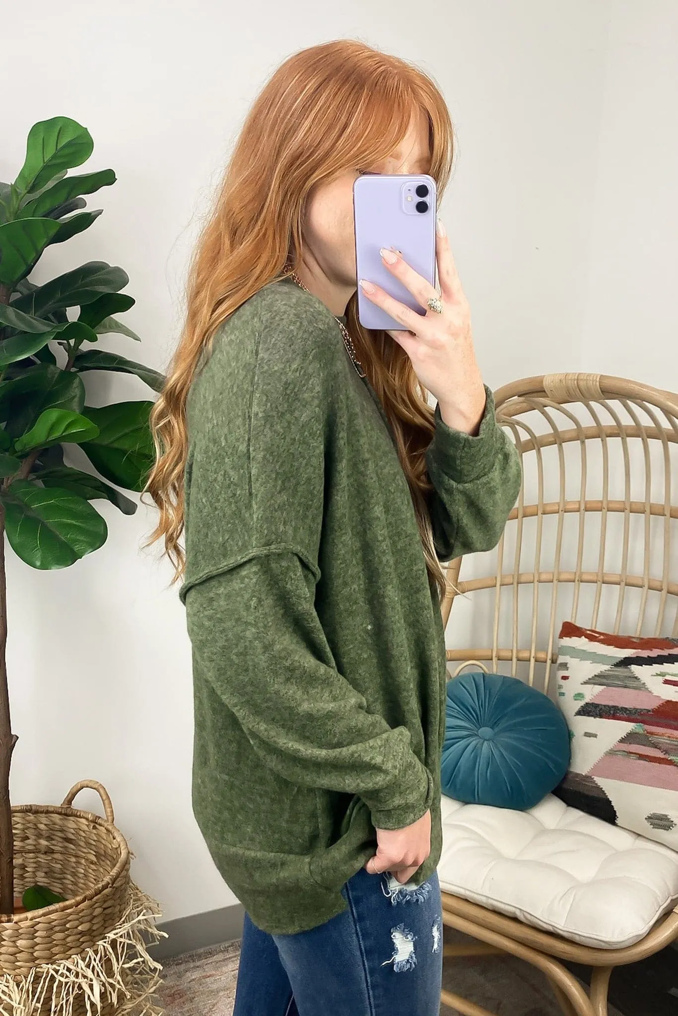 Esmeray Melange Knit Exposed Seam Pullover - FINAL SALE