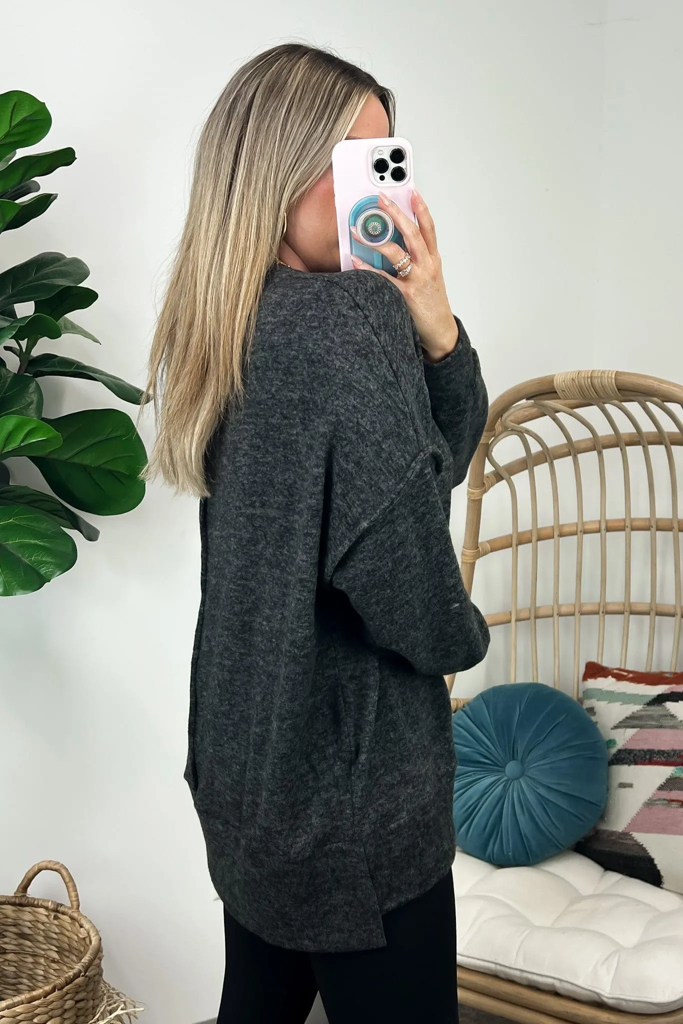 Esmeray Melange Knit Exposed Seam Pullover - FINAL SALE