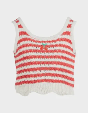 Eve Girl Cherry Top (8-14) - Stripe