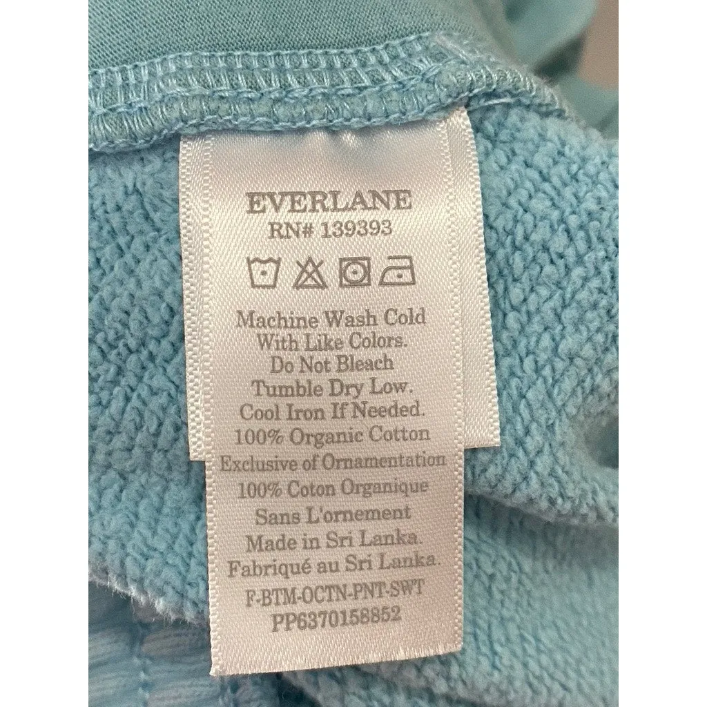 EVERLANE Women's Light Blue Organic Cotton Drawstring Casual Jogger Pant SZ S