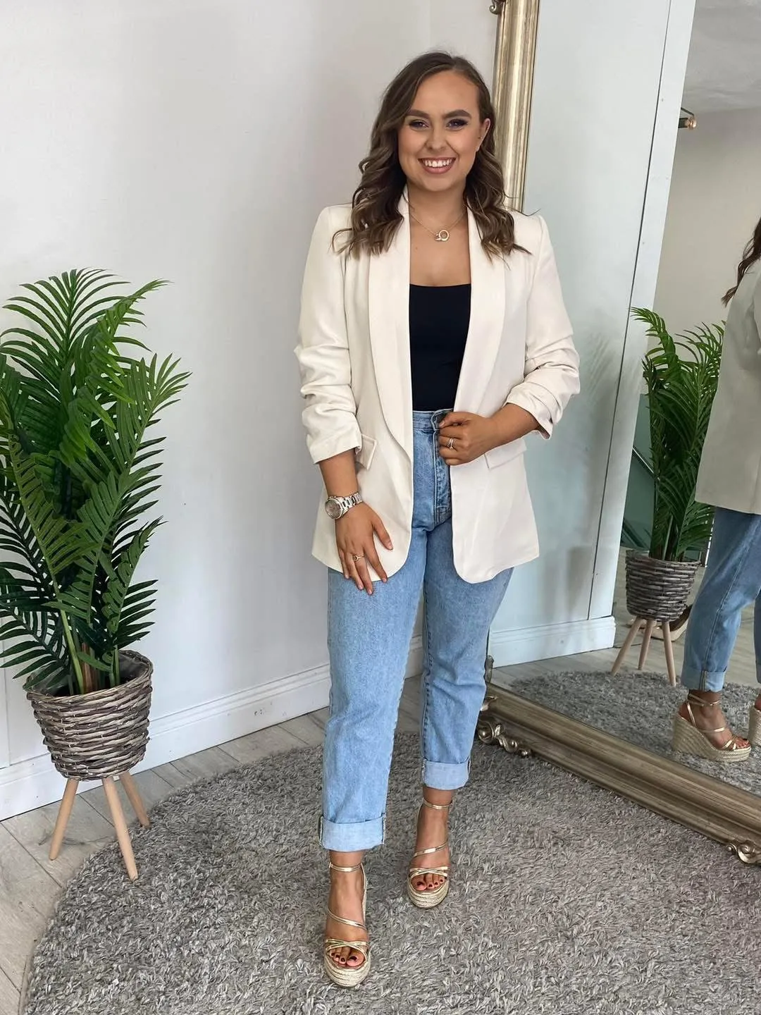Fara Ecru blazer