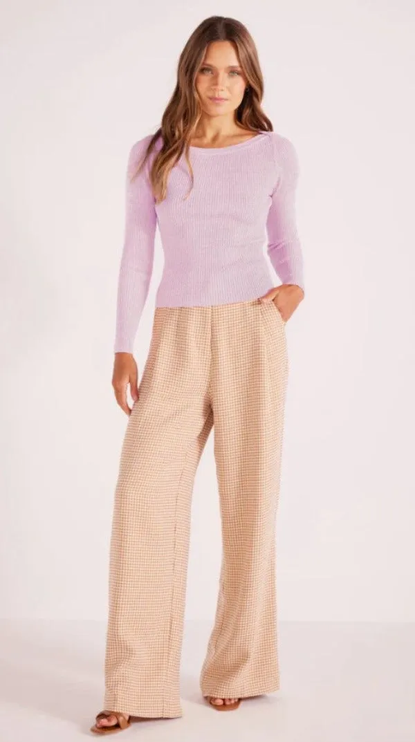 Fresco Twist Back Top Lavender