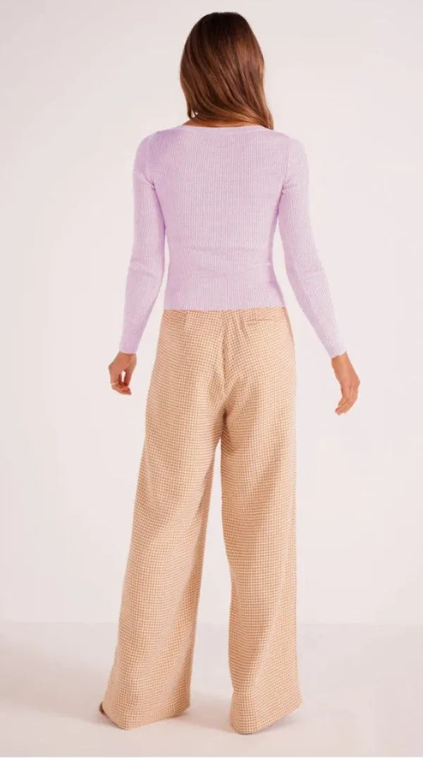 Fresco Twist Back Top Lavender