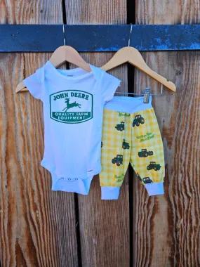 Handmade Yellow Tractor Jogger Set