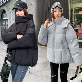 Hot Trade 2025 Winter New Korean Edition Women's Short Down Padded Jacket Thickened Hooded Women's Padded Jacket Student Padded Jacket