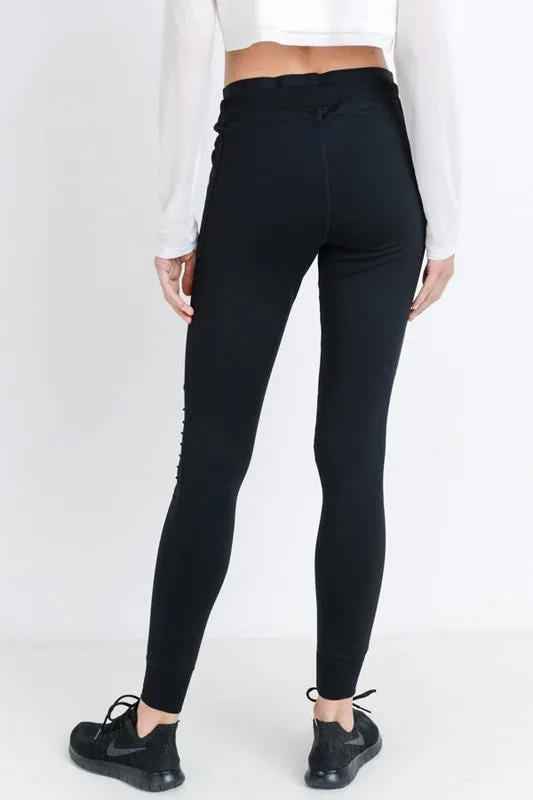 Hybrid Moto Joggers in Black