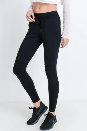 Hybrid Moto Joggers in Black