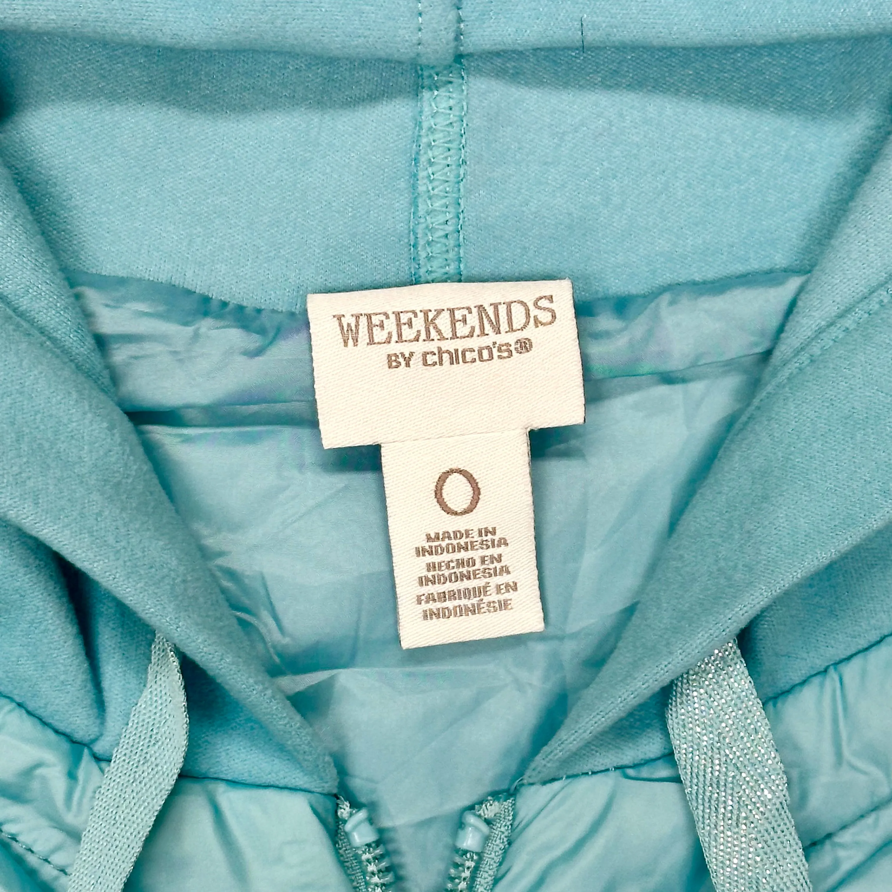 Jacket Puffer & Quilted By Chicos In Blue, Size: S