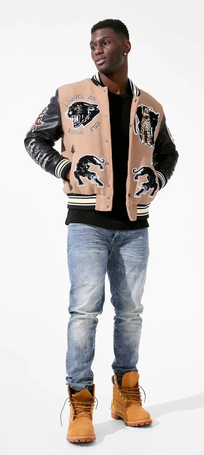 JORDAN CRAIG PANTERA VARSITY JACKET (SAFARI)