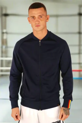 KRONK Iconic Detroit Zip Track Top Navy