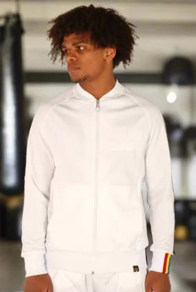 KRONK Iconic Detroit Zip Track Top White