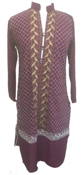 Laaraib Elegant Long Sleeved Embroidered Tunic Top
