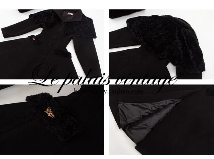 Le Palais Vintage's 1950's original removable cape thick woolen coat - Ster