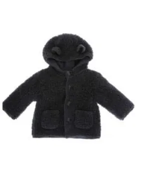 Le Petit Coco Dark Blue Teddy Coat