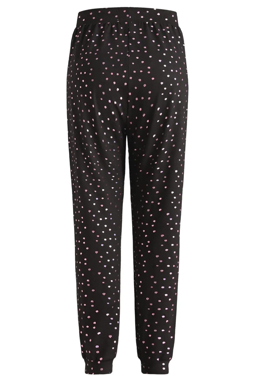 Liberte - Alma-Pants - Black Pink Holographic Dot