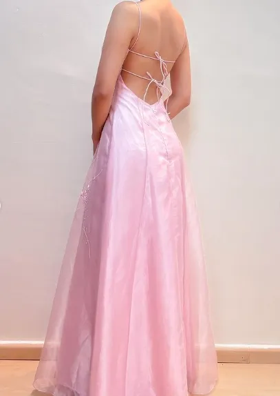long prom dress pink evening gown      fg6910