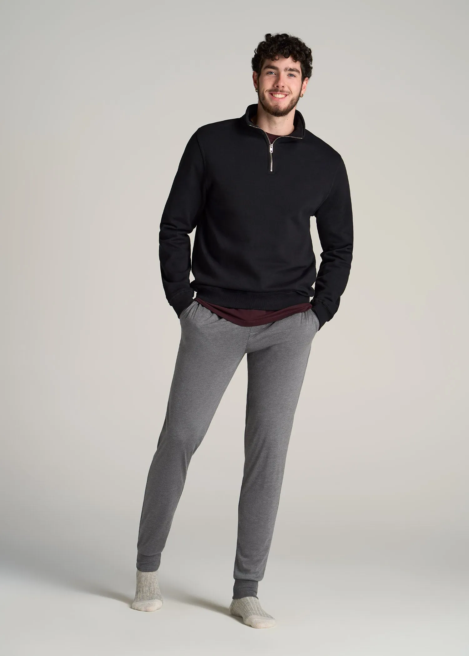 Lounge Pant Joggers for Tall Men in Charcoal