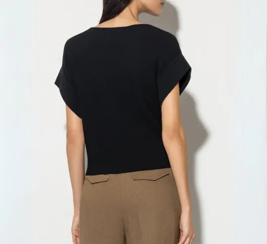 Luisa Cerano - Cotton Blend Sweater in Black