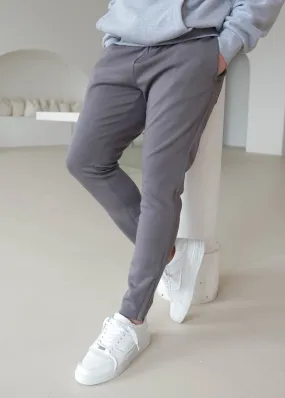 Luxe Aura Joggers In Mid Grey