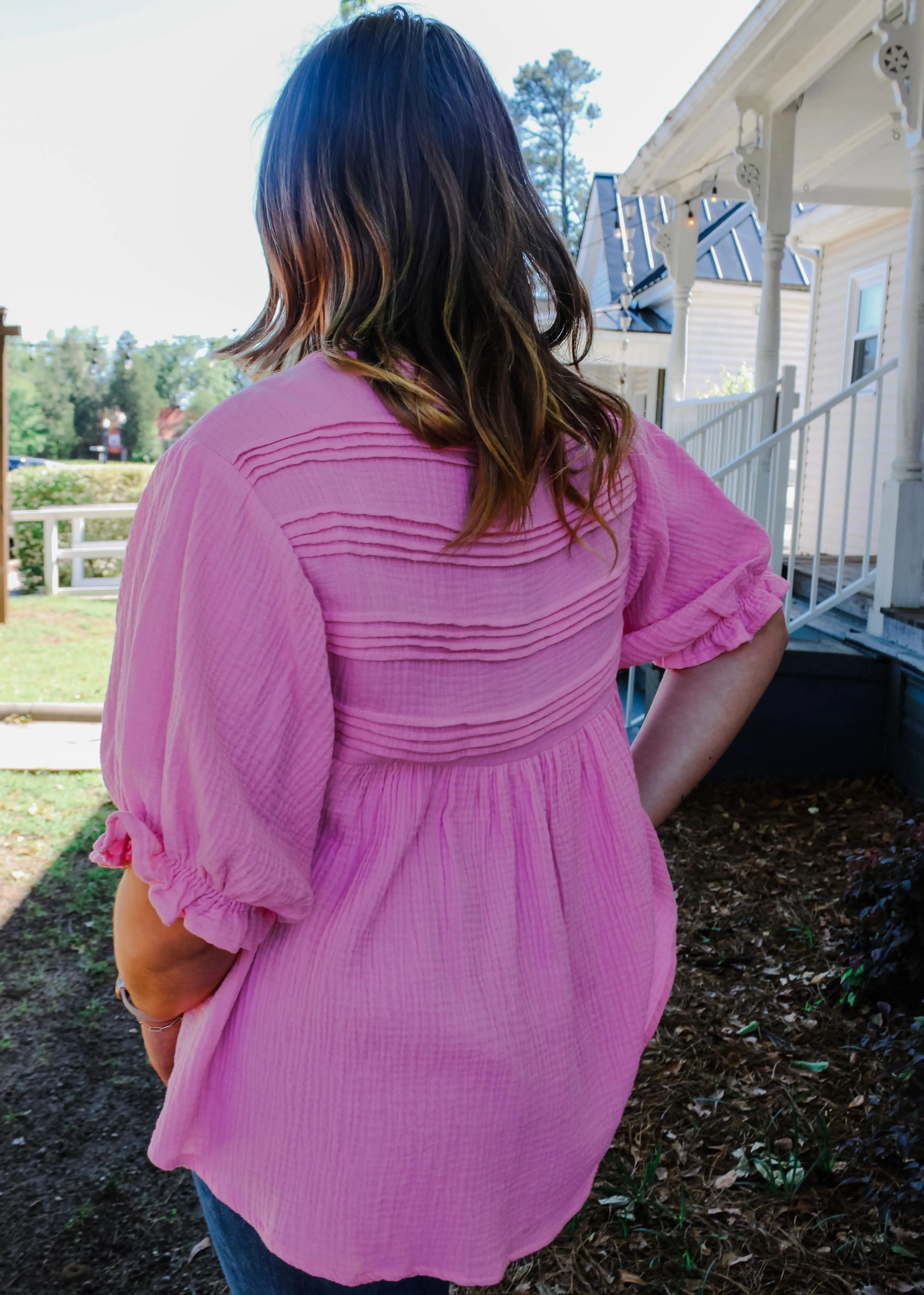 Mallory Puff Sleeve Tunic Top