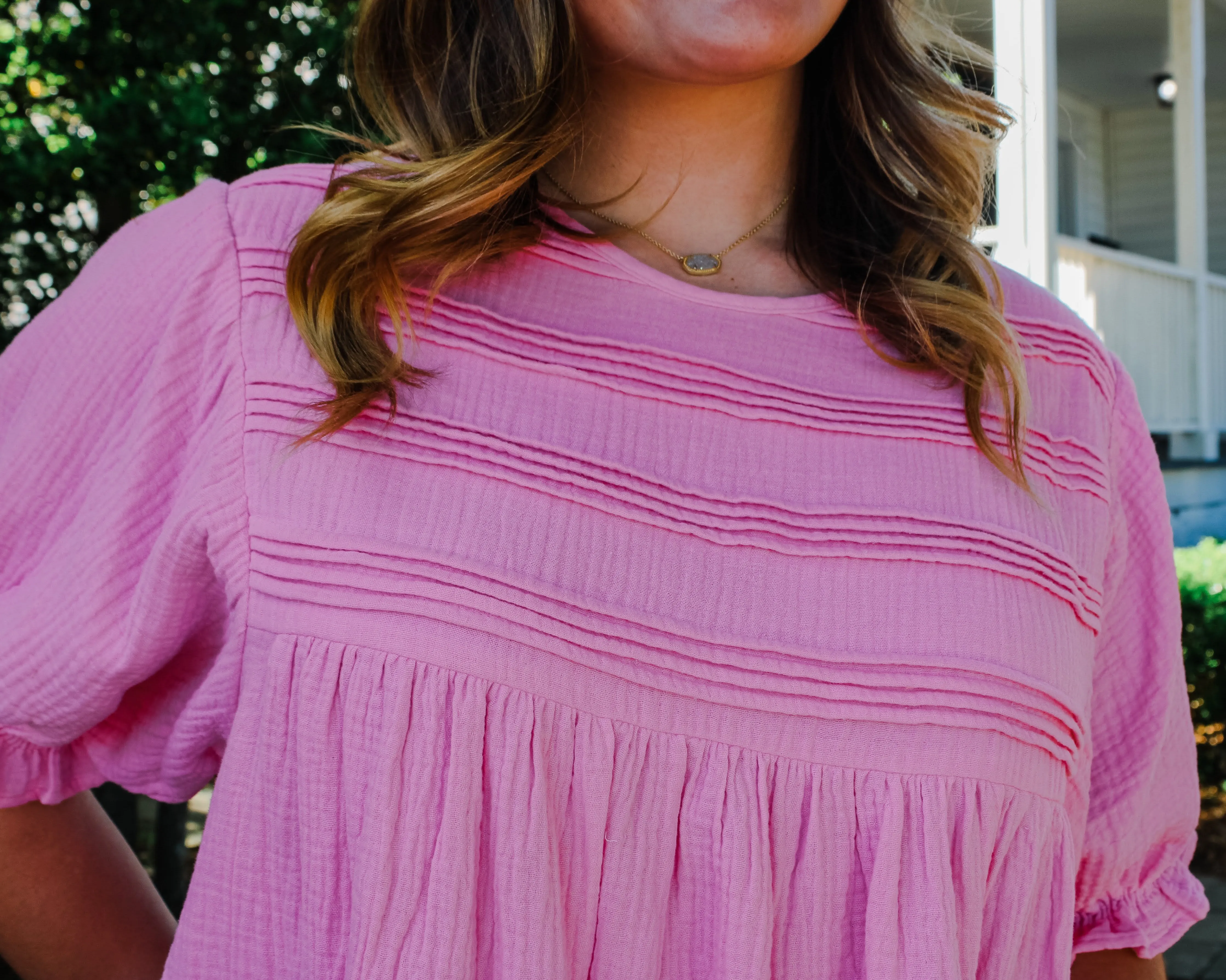 Mallory Puff Sleeve Tunic Top