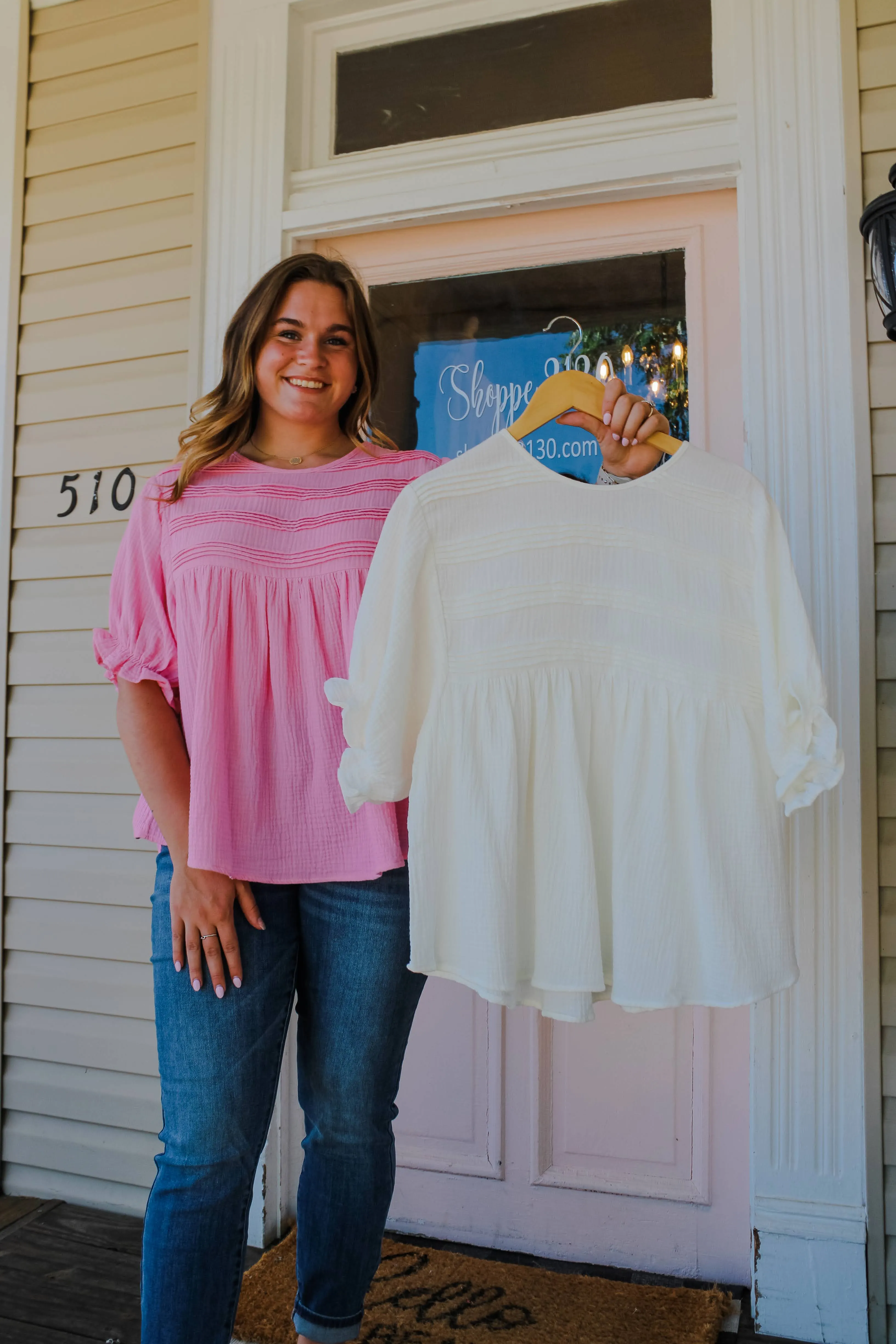 Mallory Puff Sleeve Tunic Top