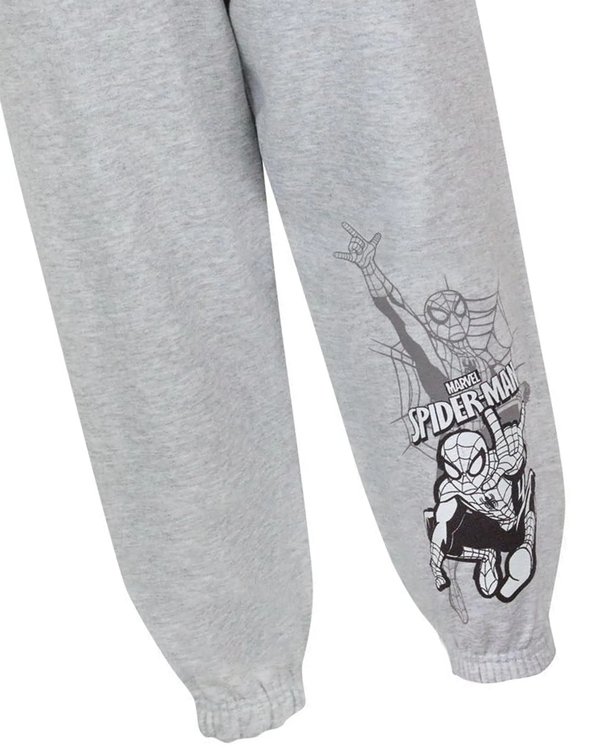 Marvel Spider-Man Joggers Boys Kids Grey Superhero Loungepants