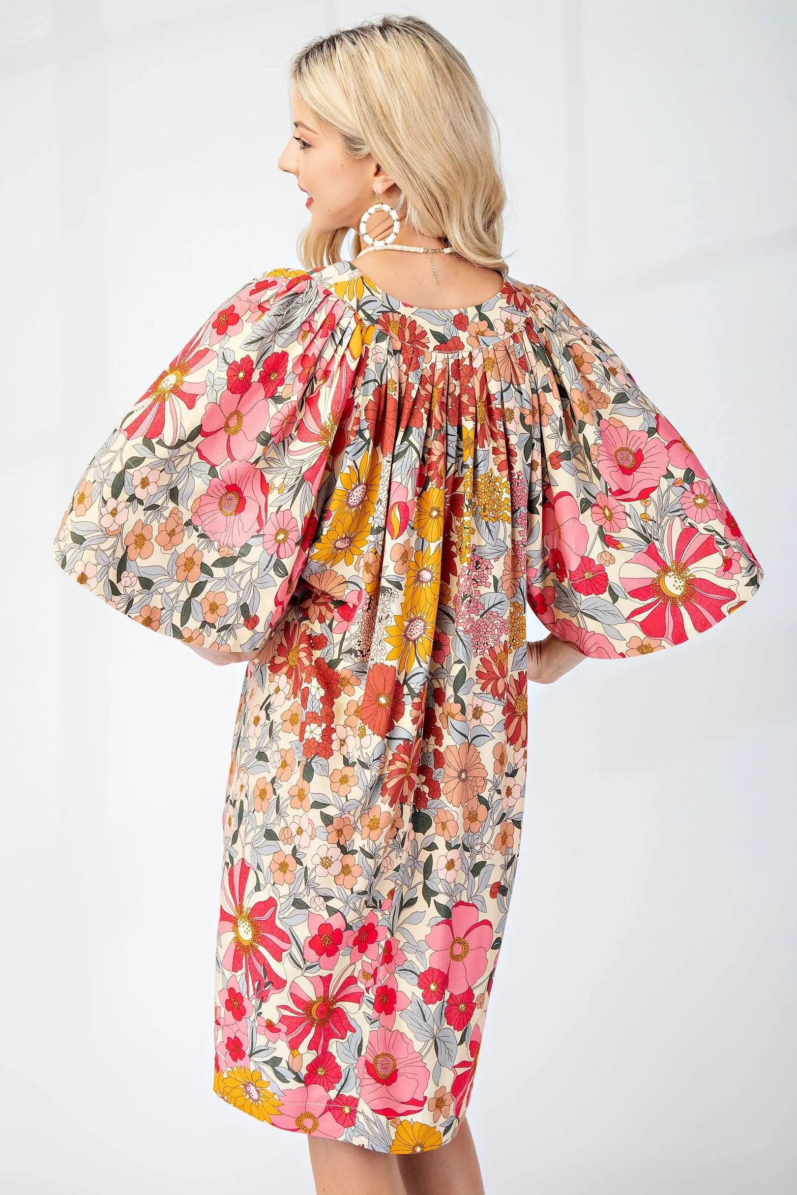 McKell Babydoll Dress in Rose Pink