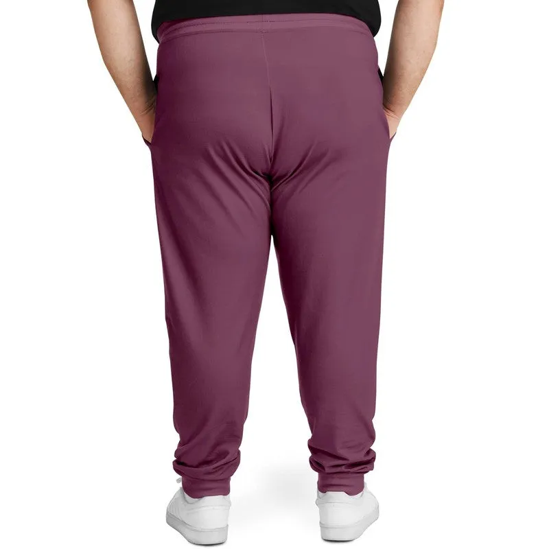 Medium Dark Magenta Joggers | Unisex | with PLUS sizes | Medium Dark Pastel Magenta | C0M60Y0K60