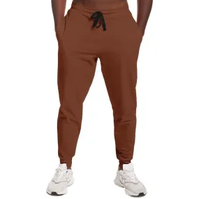 Medium Dark Red Brown Joggers | Unisex | with PLUS sizes | Medium Dark Pastel Red Brown | C0M60Y60K60