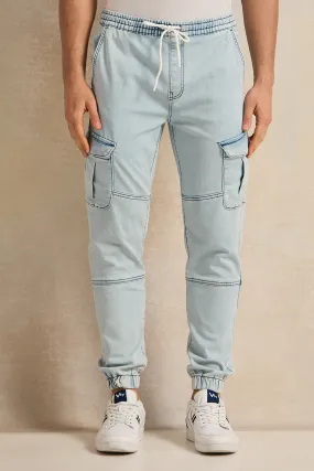 Men Blue  Cargo Jogger