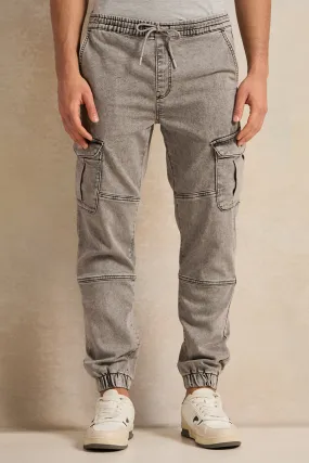 Men Charcoal Cargo Jogger