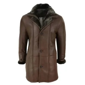 Men's 3/4 Length Sheepskin Duffle Coat – Warm & Stylish