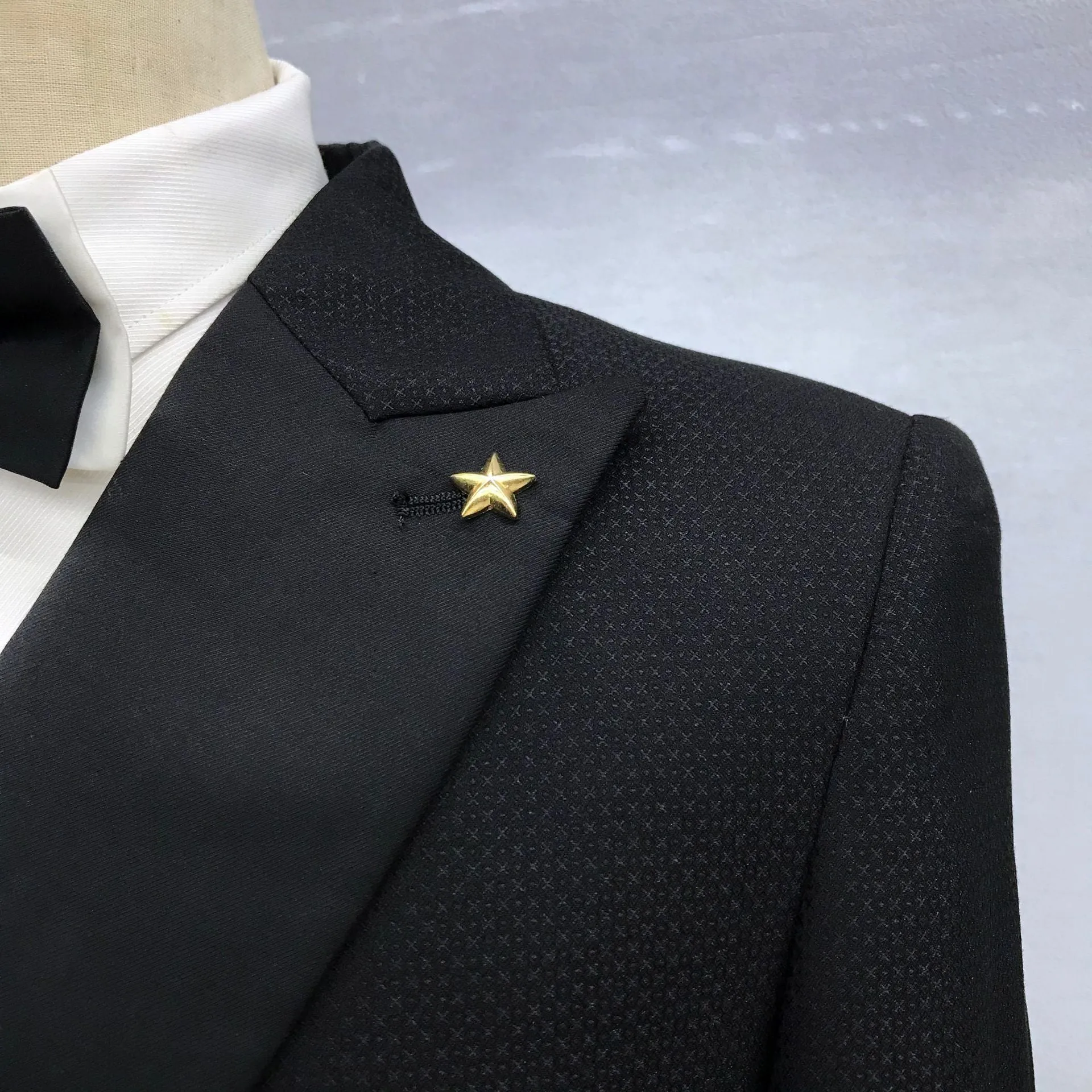 Men's Raw Edge Design High-quality Shoulder Pad Blazer