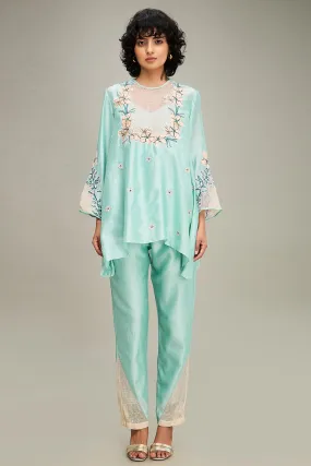 Mint Green Zinnia Applique Co-Ord Set