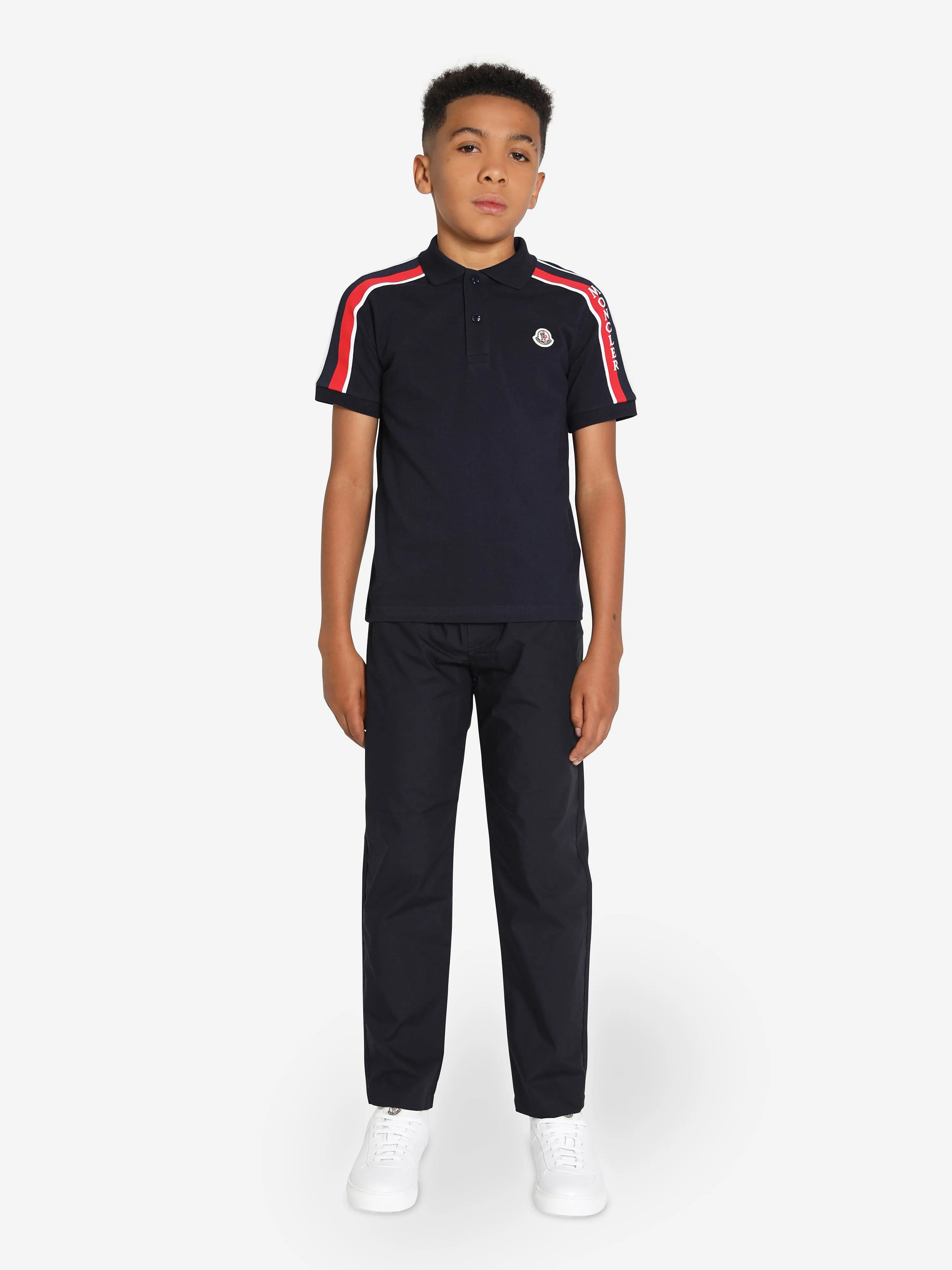 Moncler Enfant Boys Polo Shirt in Navy