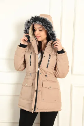 MPL Women's Regular Fit Lined Hooded Comfortable Coat with Many Pockets 4202 - South Bend